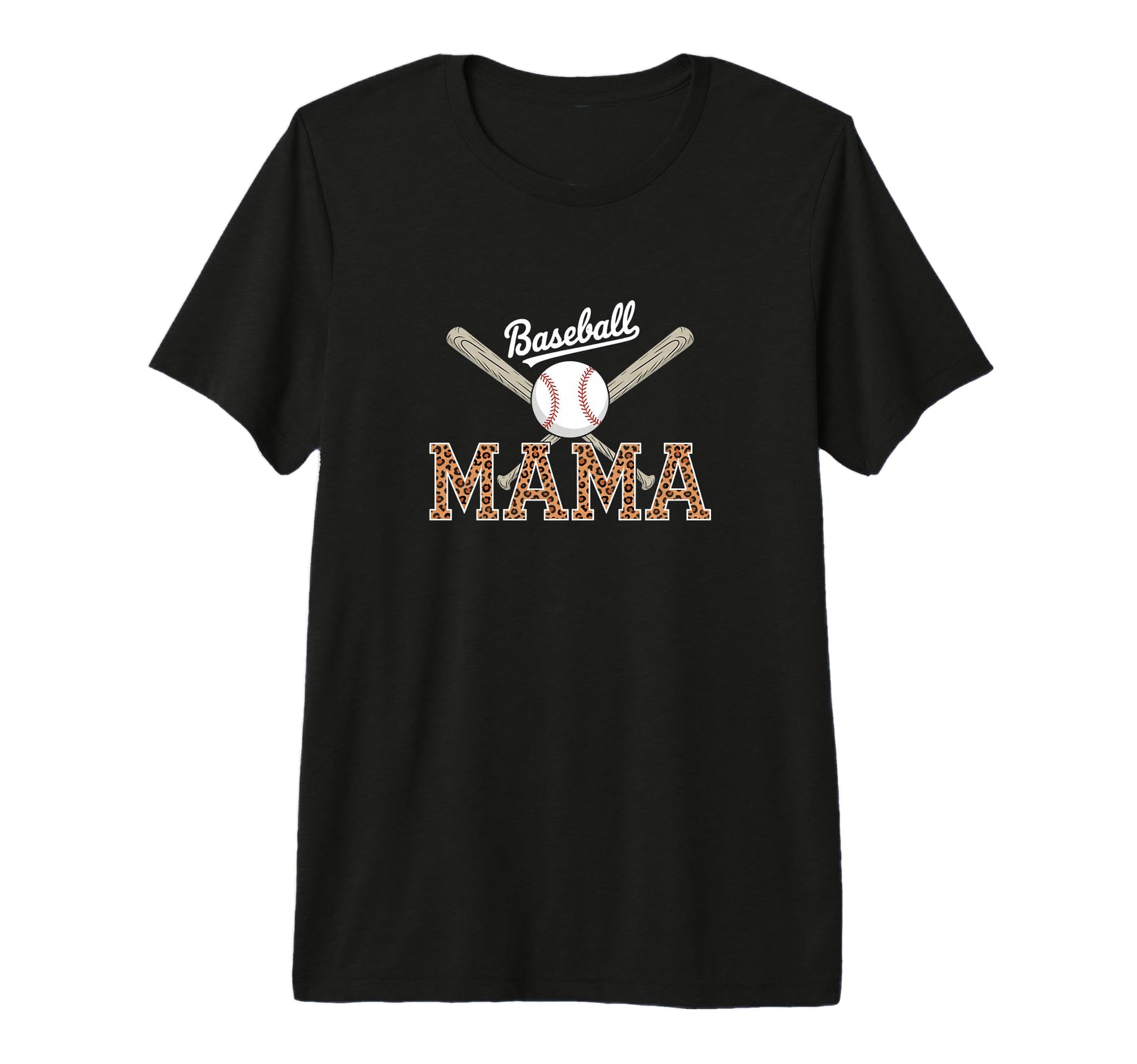 Baseball Mama Game Day Leopard Mom T-Shirt - Trendy Graphic Men Women - T-Shirt, Sweatshirt, Hoodie