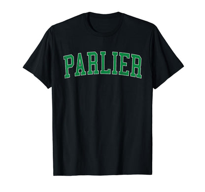 Parlier Ca Distressed Green Varsity T-Shirt - Minimalist Print Unisex - T-Shirt, Sweatshirt, Hoodie