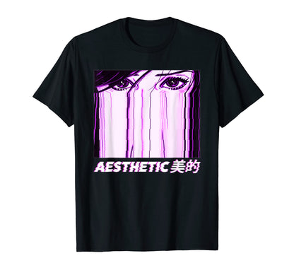 Aesthetic Anime Vaporwave 90S T-Shirt - Aesthetic Graphic for Adults - T-Shirt, Sweatshirt, Hoodie