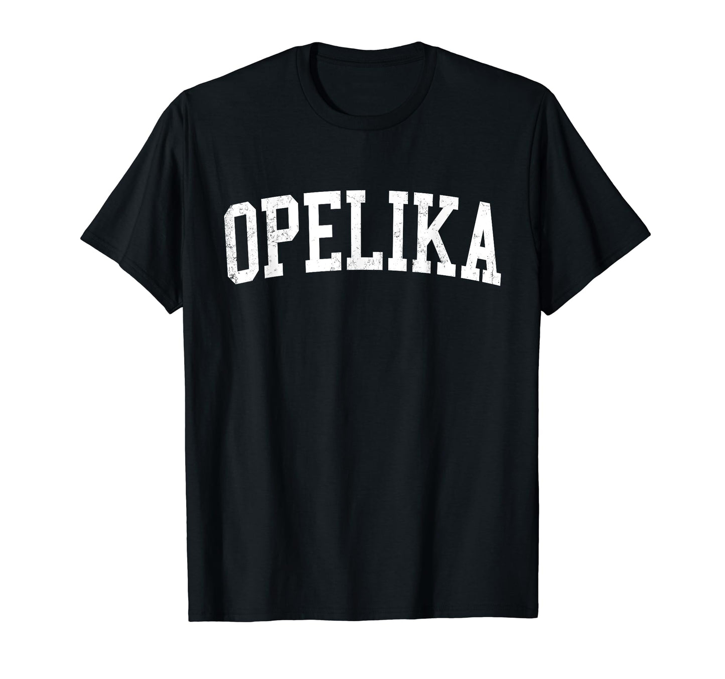 Opelika Al Distressed White Varsity T-Shirt - Unique Graphic Men Women - T-Shirt, Sweatshirt, Hoodie