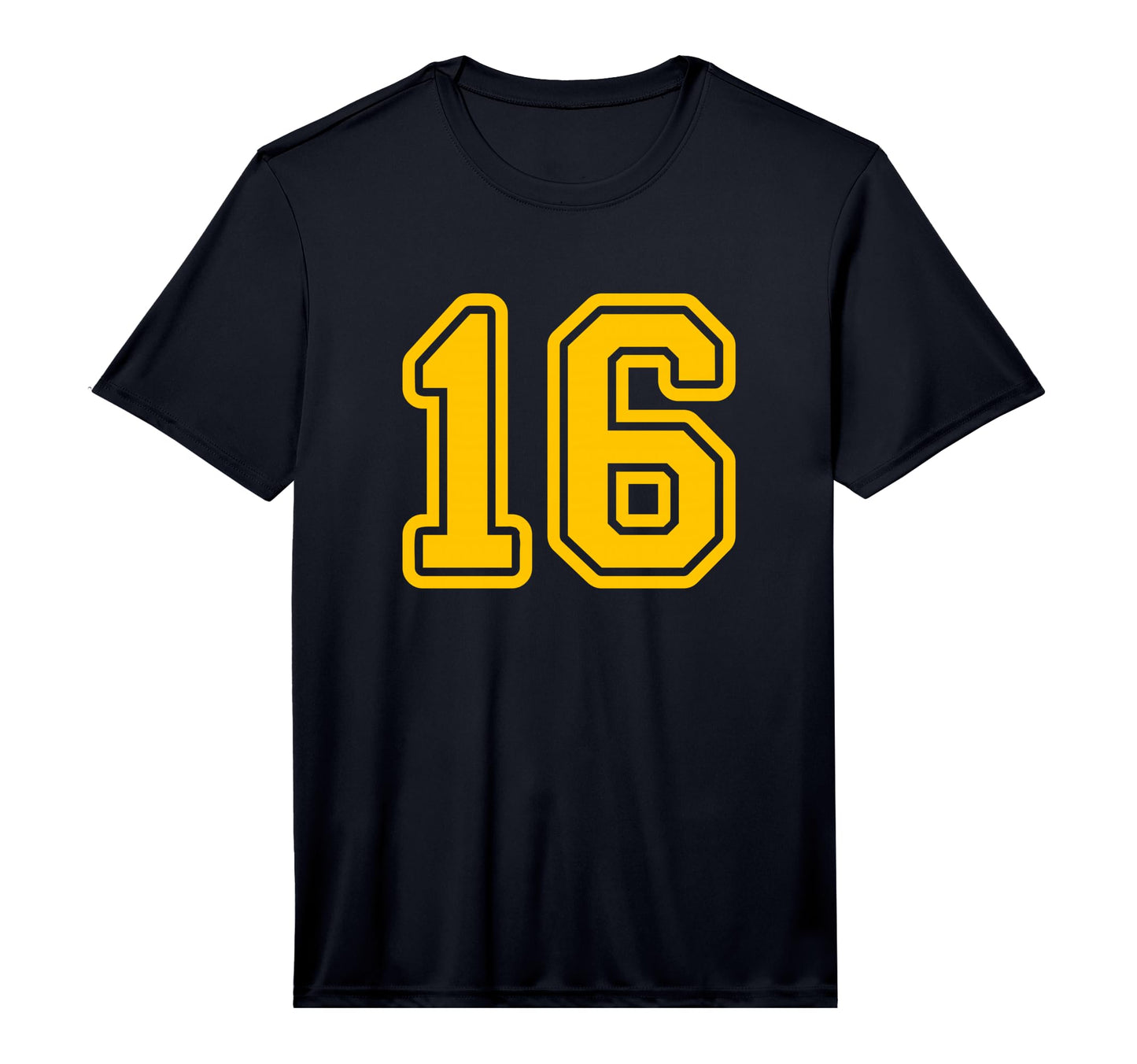 Jersey 16 Golden Yellow Sports Team T-Shirt - Aesthetic Graphic Unisex - T-Shirt, Sweatshirt, Hoodie