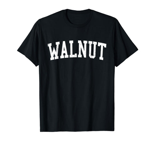 Walnut Ca Distressed White Varsity T-Shirt - Minimalist Print for Adults - T-Shirt, Sweatshirt, Hoodie