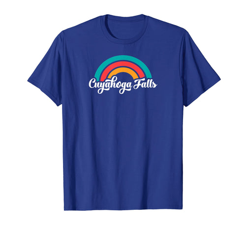 Cuyahoga Falls Oh Script Rainbow T-Shirt - Graphic Print Men Women - T-Shirt, Sweatshirt, Hoodie