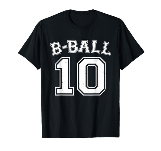 B Ball 10 Basketball Player Number T-Shirt - Aesthetic Graphic Men Women - T-Shirt, Sweatshirt, Hoodie