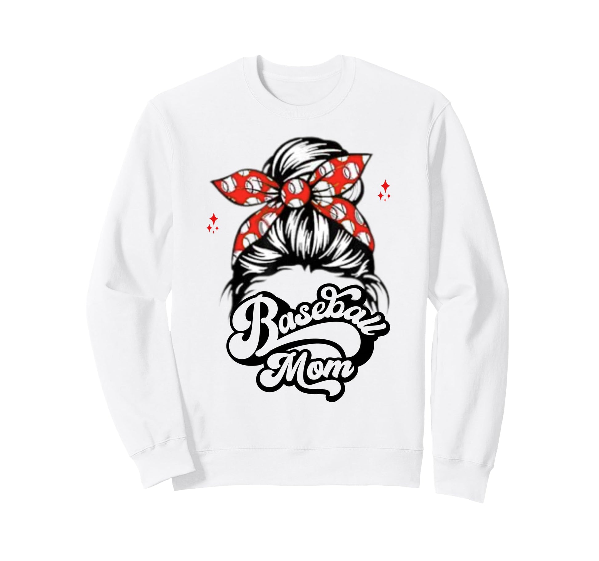 Baseball Mom Life Baller Momma Sweatshirt - Custom Art Print Unisex - T-Shirt, Sweatshirt, Hoodie