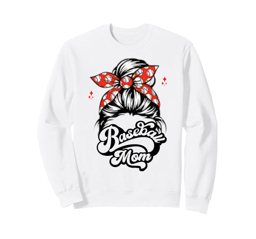 Baseball Mom Life Baller Momma Sweatshirt - Custom Art Print Unisex - T-Shirt, Sweatshirt, Hoodie