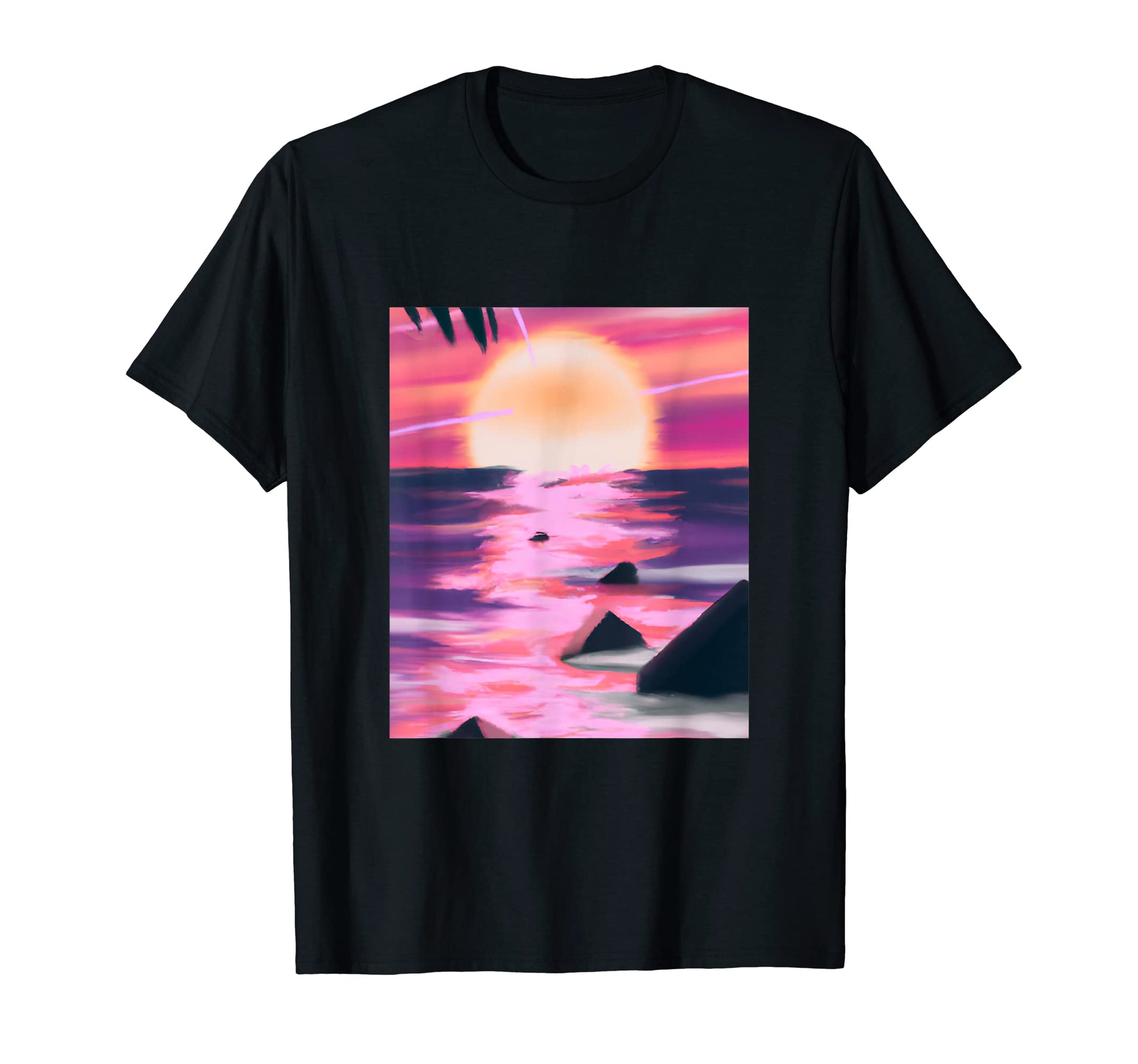 Vaporwave Sun Synthwave Sunset Aesthetic T-Shirt - Unique Graphic Unisex - T-Shirt, Sweatshirt, Hoodie