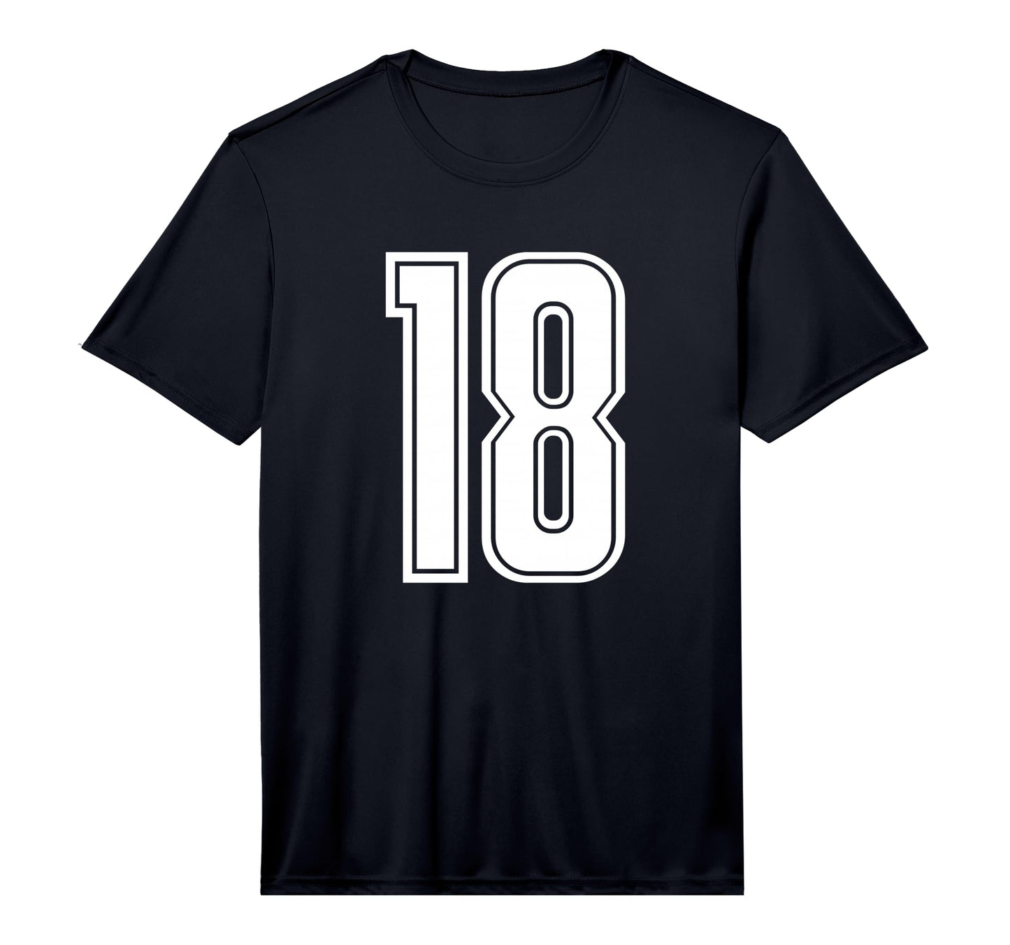Number 18 White Sports Team Varsity T-Shirt - Novelty Apparel Men Women - T-Shirt, Sweatshirt, Hoodie