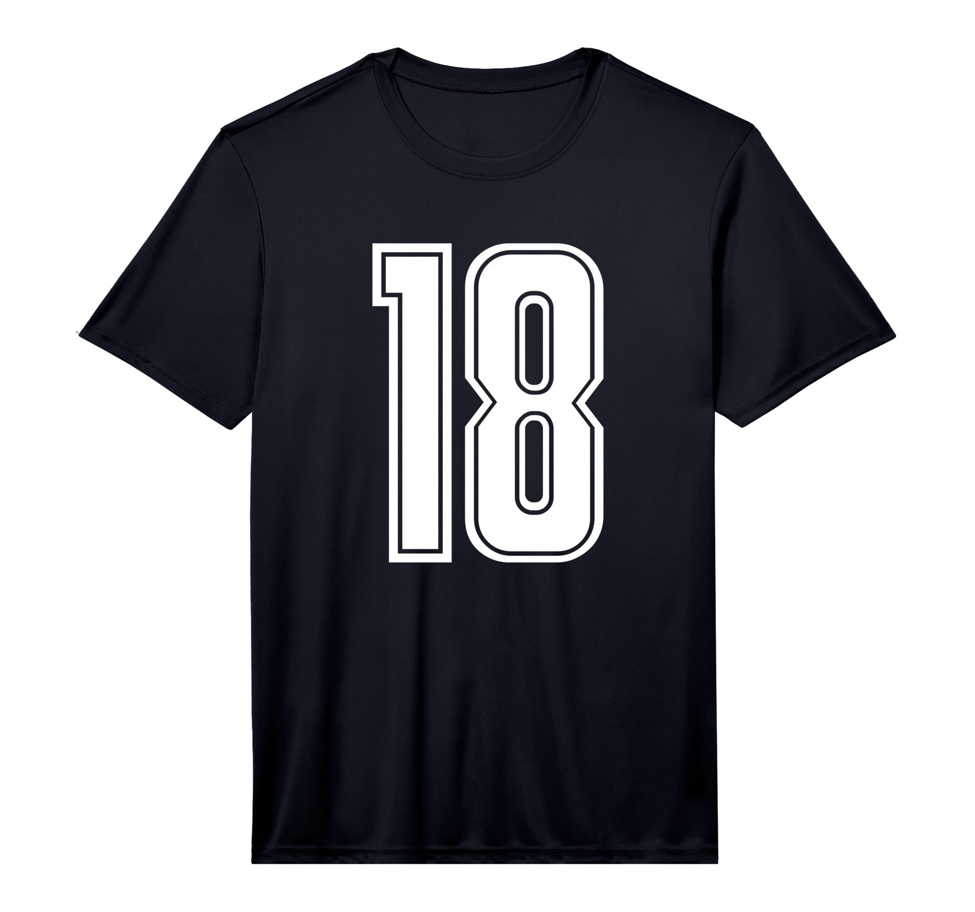 Number 18 White Sports Team Varsity T-Shirt - Novelty Apparel Men Women - T-Shirt, Sweatshirt, Hoodie