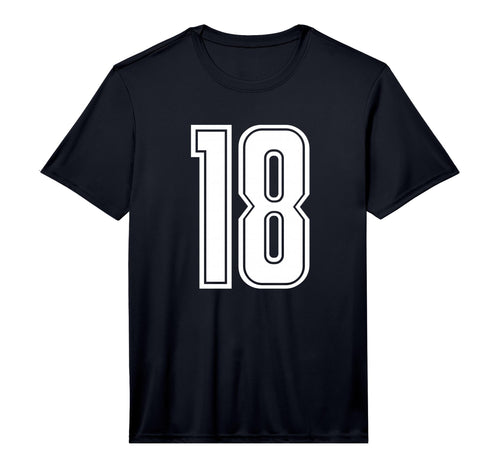 Number 18 White Sports Team Varsity T-Shirt - Novelty Apparel Men Women - T-Shirt, Sweatshirt, Hoodie