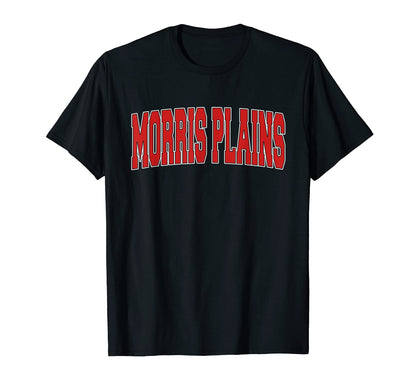Morris Plains Nj New Jersey Varsity T-Shirt - Minimalist Print Men Women - T-Shirt, Sweatshirt, Hoodie