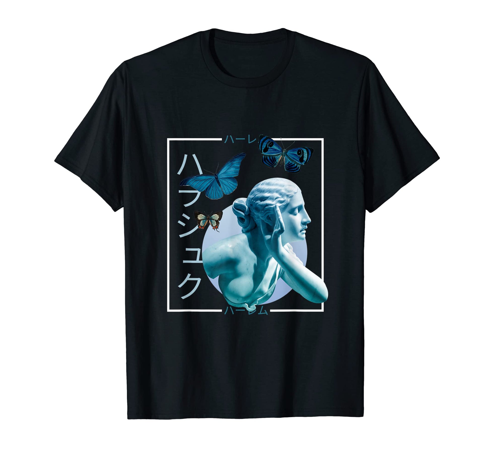 Vaporwave Statue Aesthetic Art Glitch T-Shirt - Graphic Print Unisex - T-Shirt, Sweatshirt, Hoodie