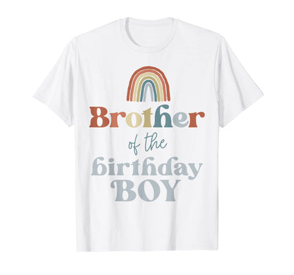 Brother Birthday Boho Rainbow Party T-Shirt - Novelty Apparel Unisex - T-Shirt, Sweatshirt, Hoodie