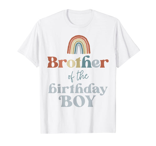 Brother Birthday Boho Rainbow Party T-Shirt - Novelty Apparel Unisex - T-Shirt, Sweatshirt, Hoodie