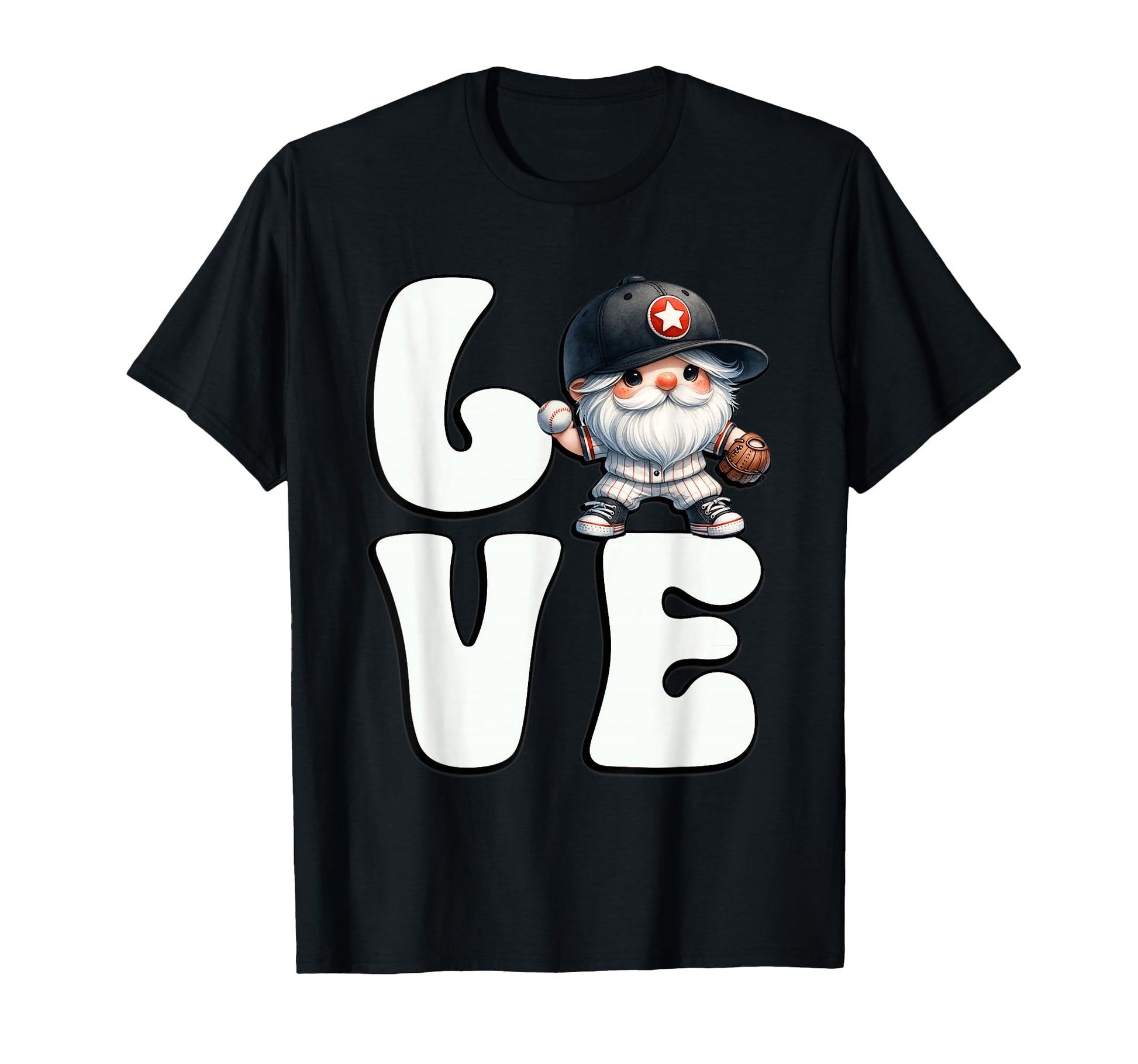 Love Baseball Gnome Grandpa T-Shirt - Casual Everyday Wear for Adults - T-Shirt, Sweatshirt, Hoodie