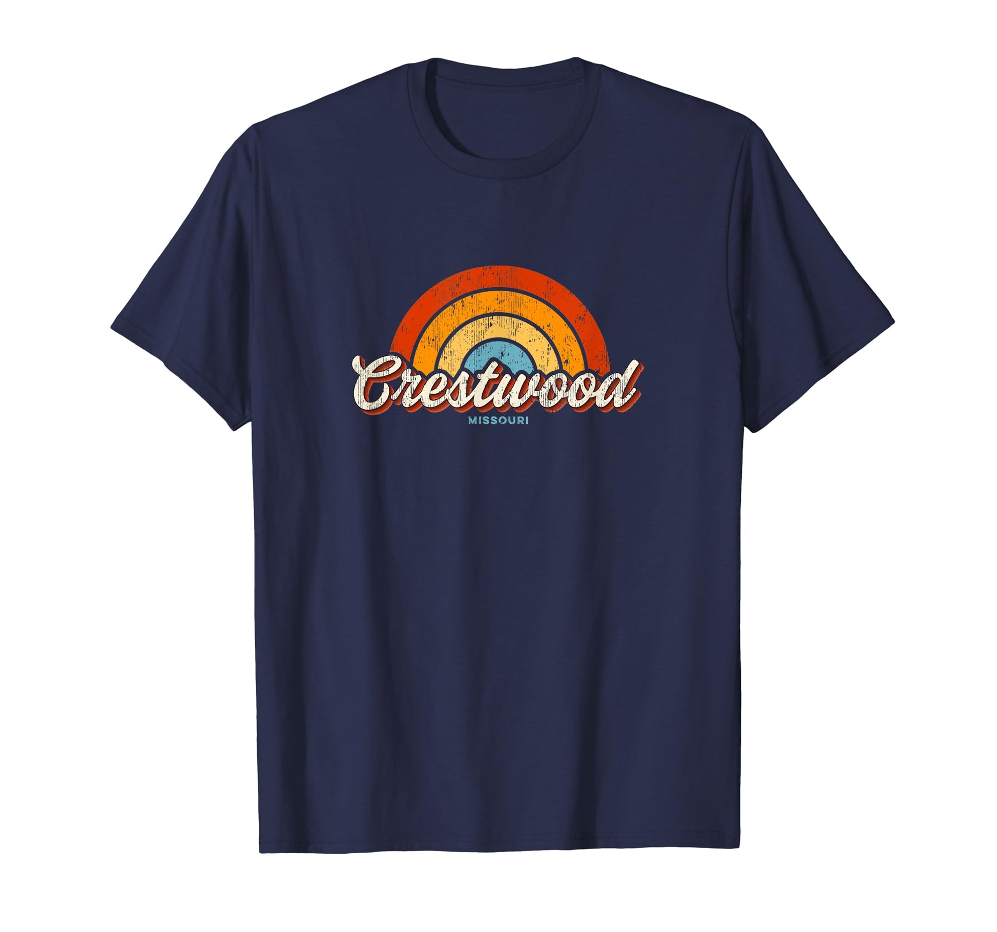 Crestwood Missouri Mo Rainbow 70S T-Shirt - Streetwear Style for Adults - T-Shirt, Sweatshirt, Hoodie