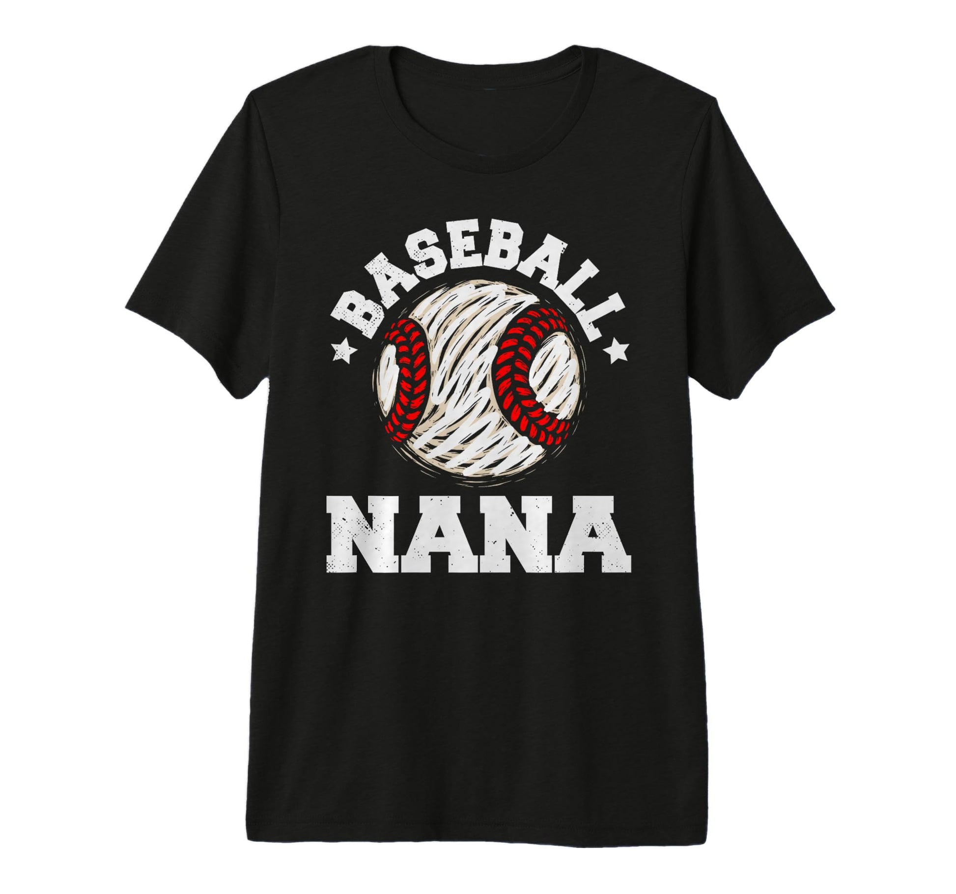 Baseball Nana Distressed Funny T-Shirt - Streetwear Style for Adults - T-Shirt, Sweatshirt, Hoodie