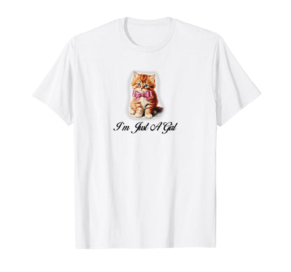 Im Just Coquette Cat Ribbon Girlcore T-Shirt - Fun Novelty Design Unisex - T-Shirt, Sweatshirt, Hoodie