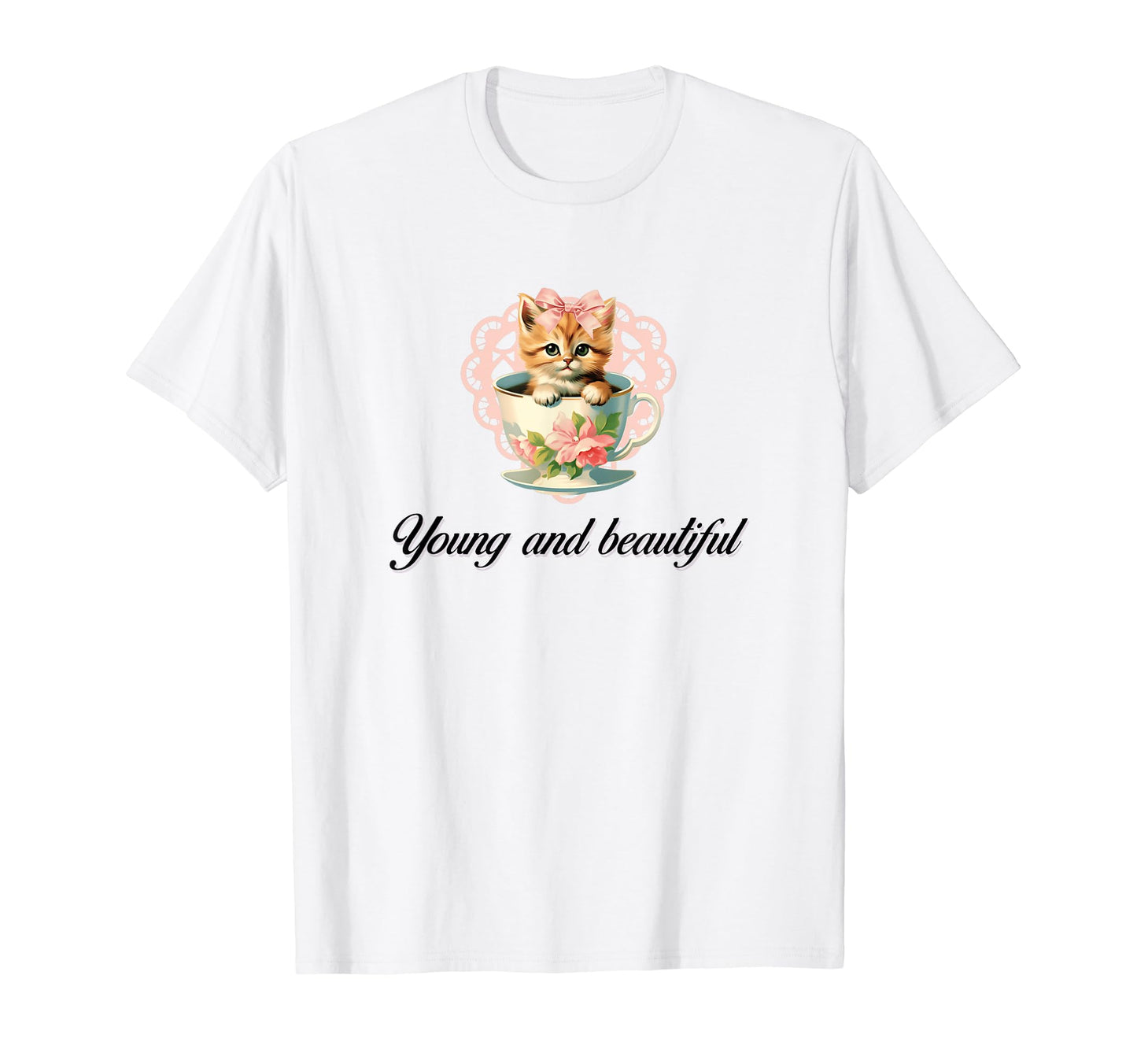 So Real Cat Coquette Girlcore Y2K T-Shirt - Fun Novelty Design for Adults - T-Shirt, Sweatshirt, Hoodie