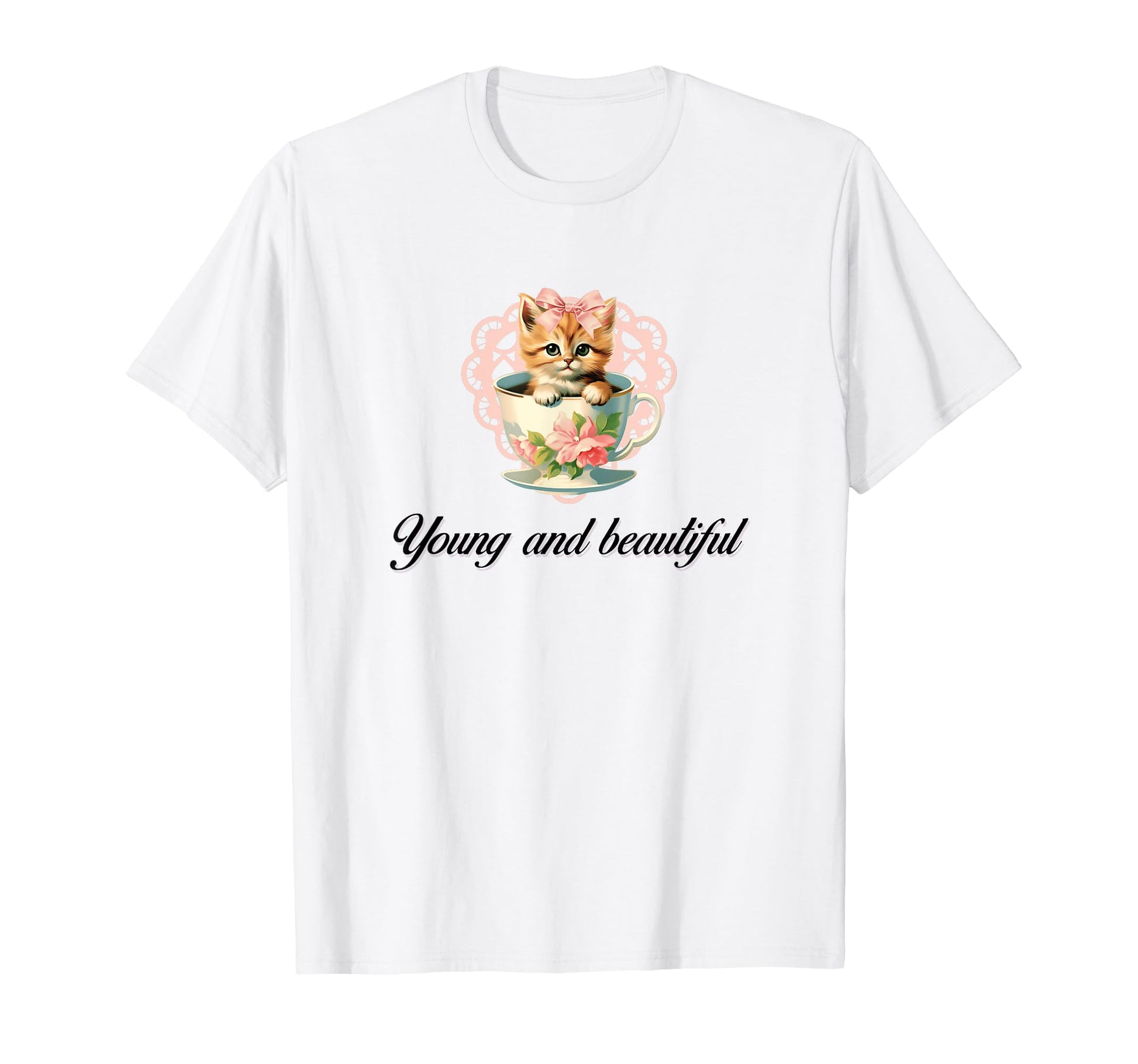 So Real Cat Coquette Girlcore Y2K T-Shirt - Fun Novelty Design for Adults - T-Shirt, Sweatshirt, Hoodie
