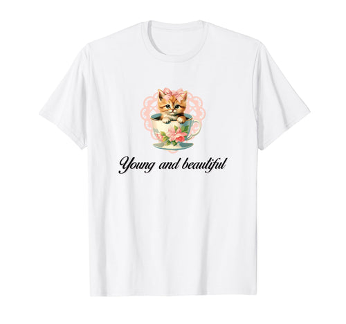 So Real Cat Coquette Girlcore Y2K T-Shirt - Fun Novelty Design for Adults - T-Shirt, Sweatshirt, Hoodie