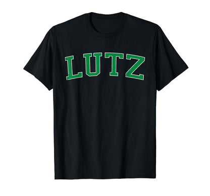 Lutz Fl Distressed Green Varsity T-Shirt - Novelty Apparel Unisex - T-Shirt, Sweatshirt, Hoodie