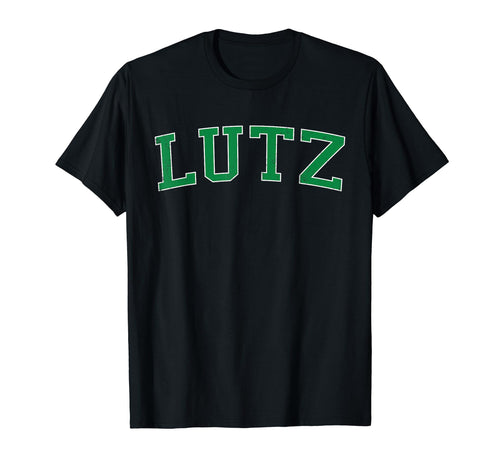 Lutz Fl Distressed Green Varsity T-Shirt - Novelty Apparel Unisex - T-Shirt, Sweatshirt, Hoodie