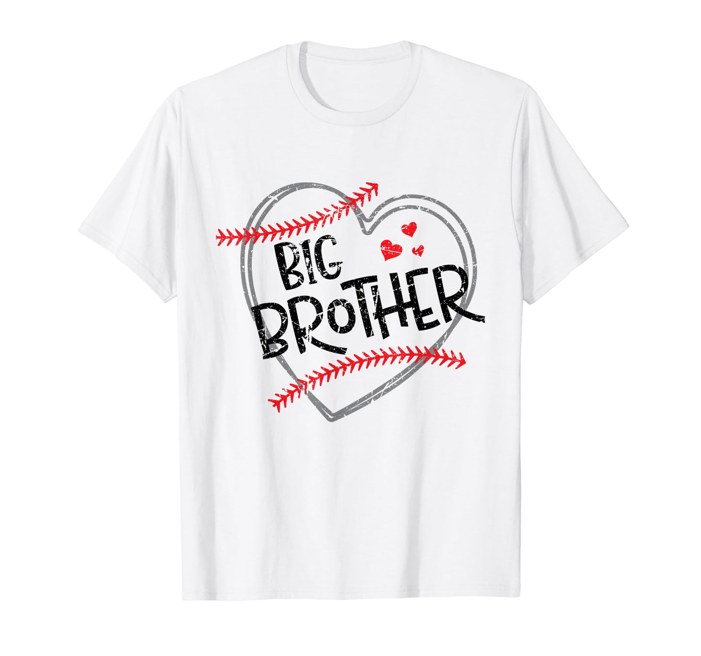 Brother Baseball Heart Funny Sporty T-Shirt - Casual Everyday Wear Unisex - T-Shirt, Sweatshirt, Hoodie