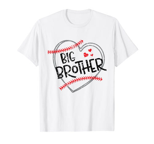 Brother Baseball Heart Funny Sporty T-Shirt - Casual Everyday Wear Unisex - T-Shirt, Sweatshirt, Hoodie