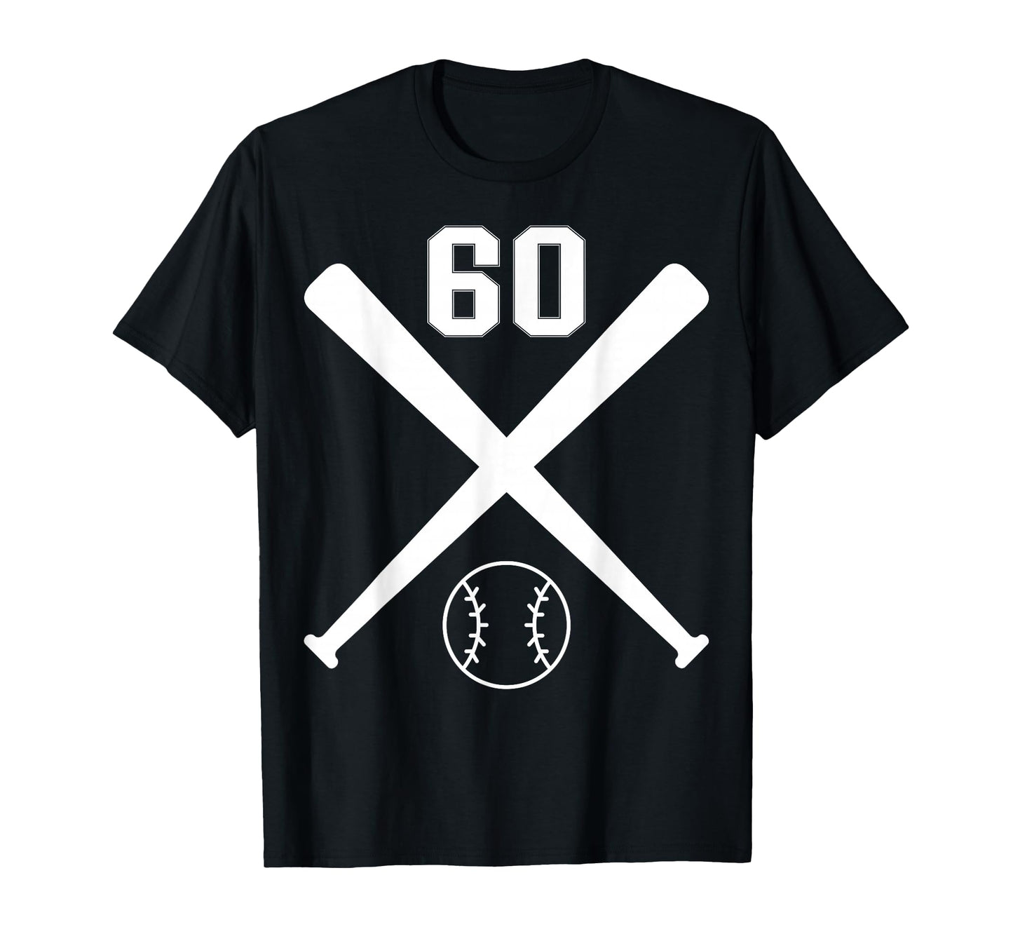Baseball Softball Number 60 T-Shirt - Minimalist Print Men Women - T-Shirt, Sweatshirt, Hoodie