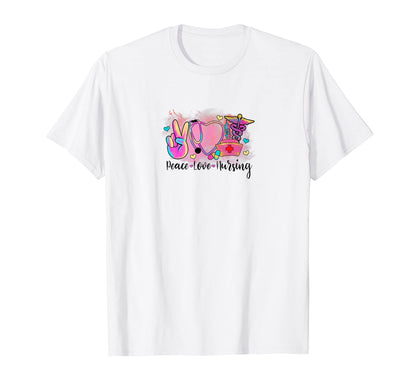 Peace Love Nursing Vibe T-Shirt - Fun Novelty Design Men Women - T-Shirt, Sweatshirt, Hoodie