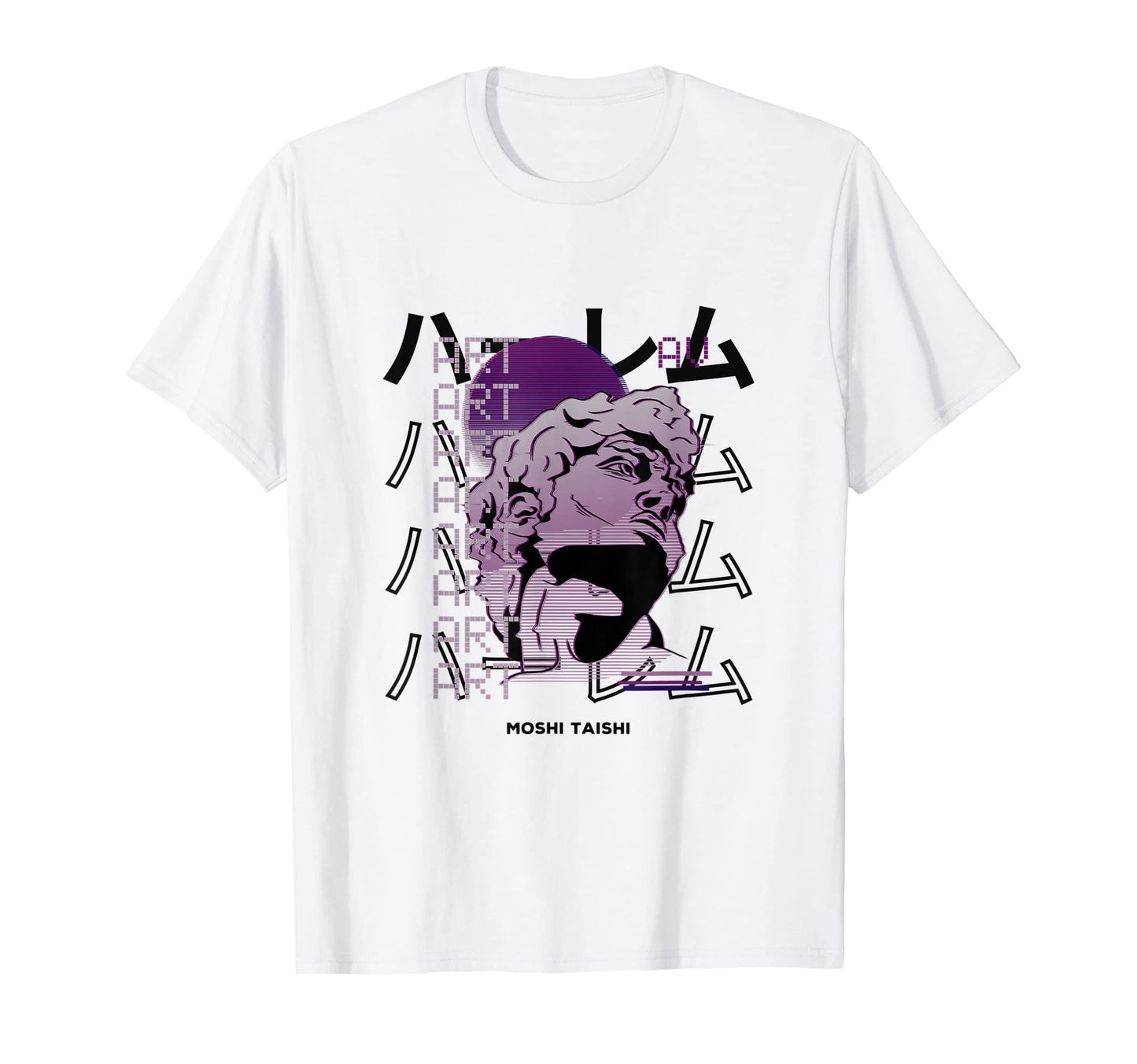 Vaporwave Statue Aesthetic Art T-Shirt - Custom Art Print for Adults - T-Shirt, Sweatshirt, Hoodie