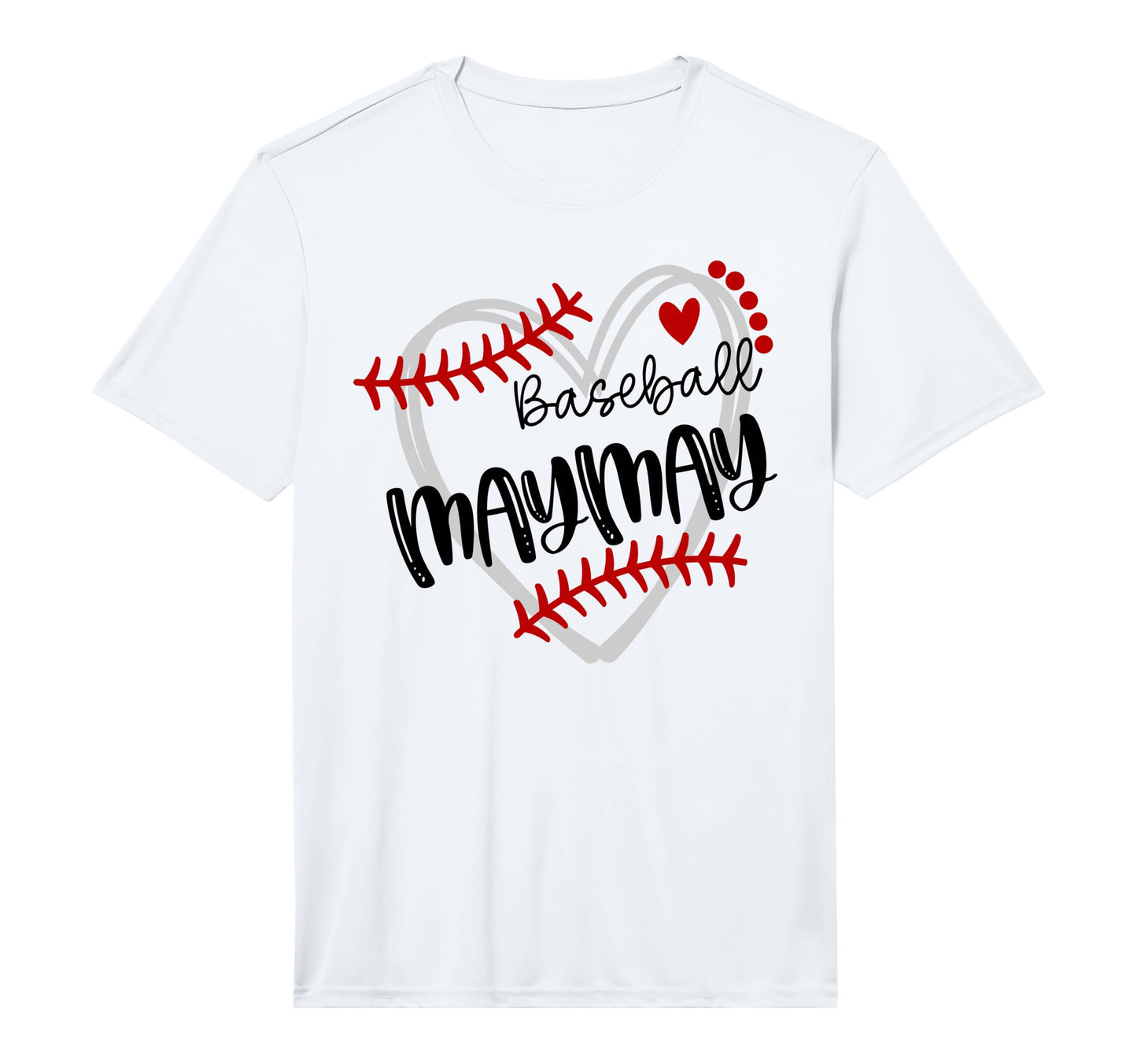 Personalized Baseball Heart Maymay T-Shirt - Custom Art Print Unisex - T-Shirt, Sweatshirt, Hoodie