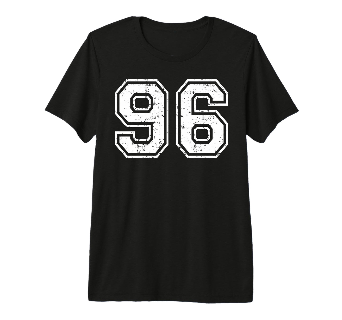 96 Number Ninety Six Team Sports Grunge T-Shirt - Novelty Apparel Unisex - T-Shirt, Sweatshirt, Hoodie