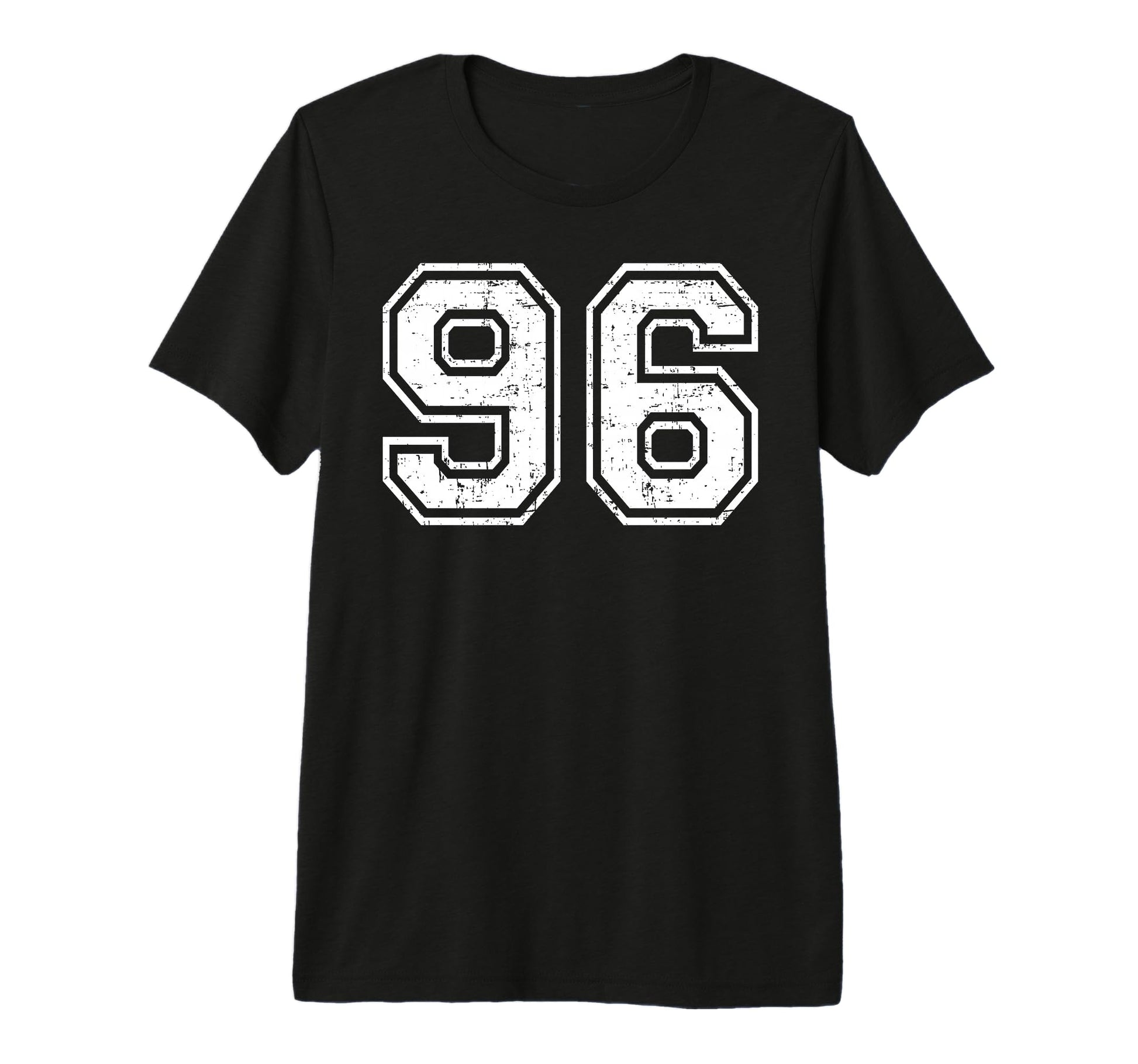 96 Number Ninety Six Team Sports Grunge T-Shirt - Novelty Apparel Unisex - T-Shirt, Sweatshirt, Hoodie