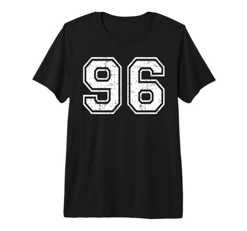 96 Number Ninety Six Team Sports Grunge T-Shirt - Novelty Apparel Unisex - T-Shirt, Sweatshirt, Hoodie