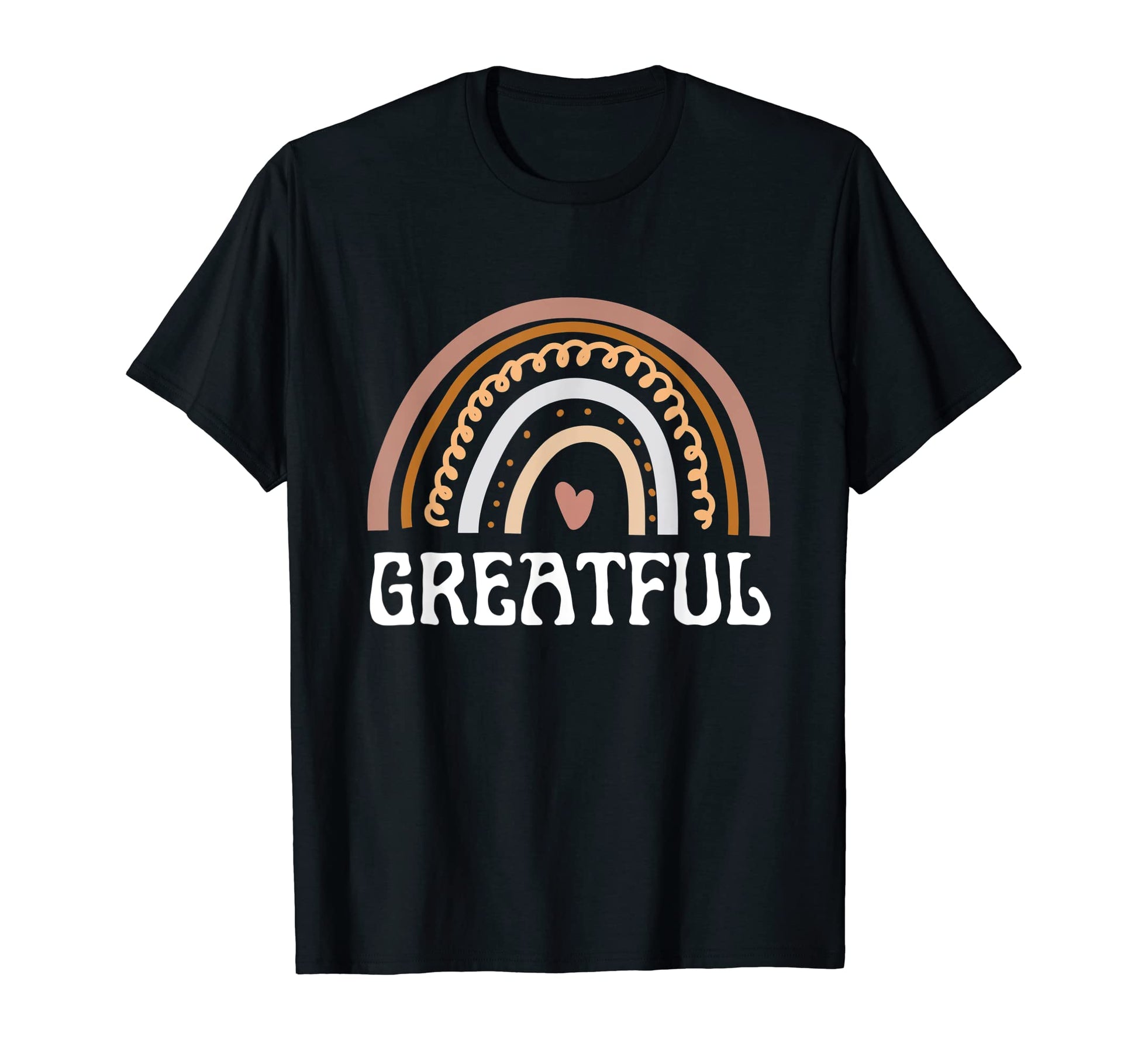 Greatful Boho Rainbow Heart Hippie T-Shirt - Trendy Graphic Men Women - T-Shirt, Sweatshirt, Hoodie