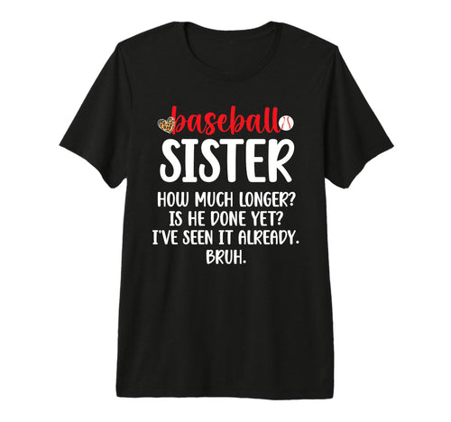 Baseball Sister Baseball Players Sister T-Shirt - Unique Graphic Men Women - T-Shirt, Sweatshirt, Hoodie