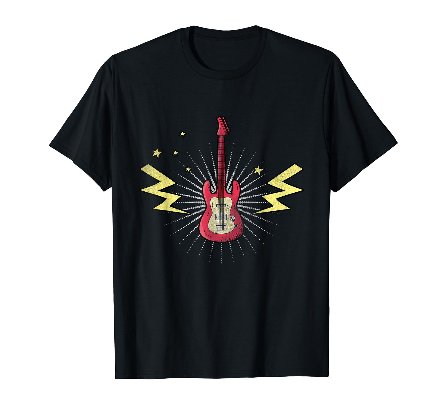 Distressed Guitarist Guitar Rocknroll T-Shirt - Unique Graphic Unisex - T-Shirt, Sweatshirt, Hoodie