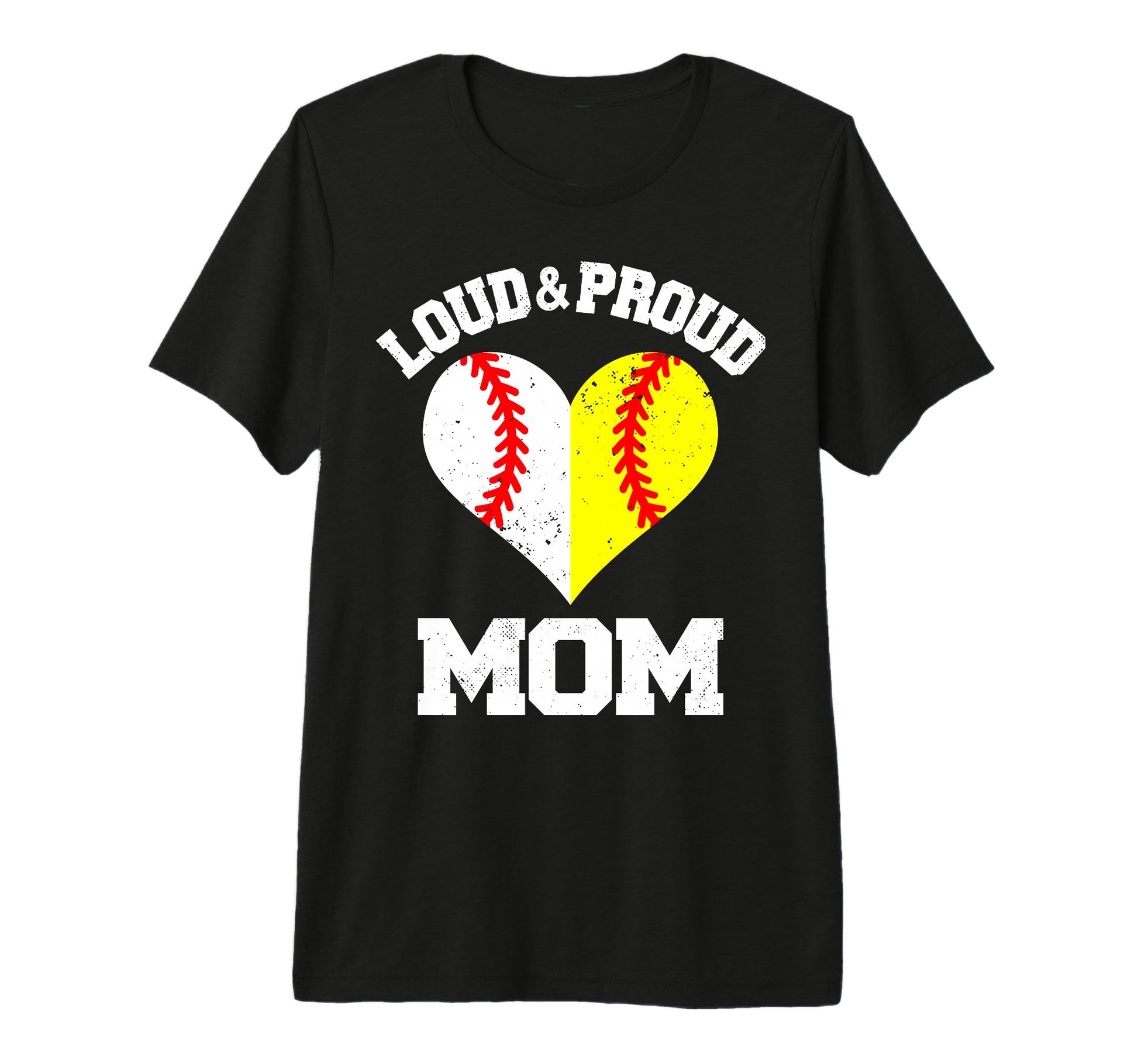 Loud Proud Mom Baseball Softball T-Shirt - Fun Novelty Design Men Women - T-Shirt, Sweatshirt, Hoodie