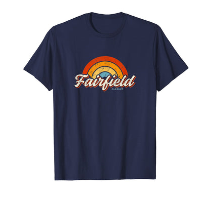 Fairfield Alabama Al Rainbow 70S T-Shirt - Fun Novelty Design for Adults - T-Shirt, Sweatshirt, Hoodie