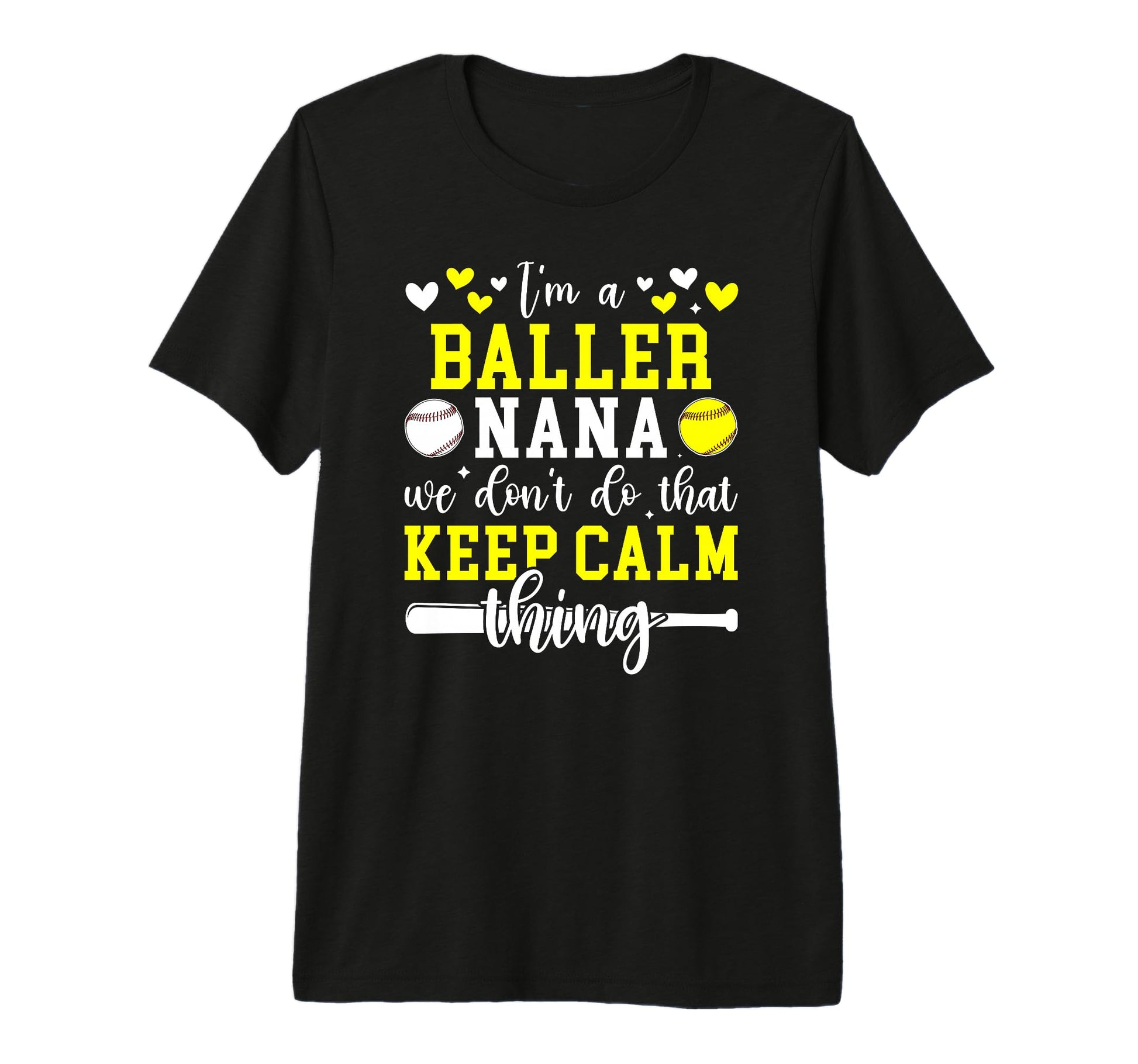 Im Baller Nana Softball Baseball Nana T-Shirt - Custom Art Print Unisex - T-Shirt, Sweatshirt, Hoodie