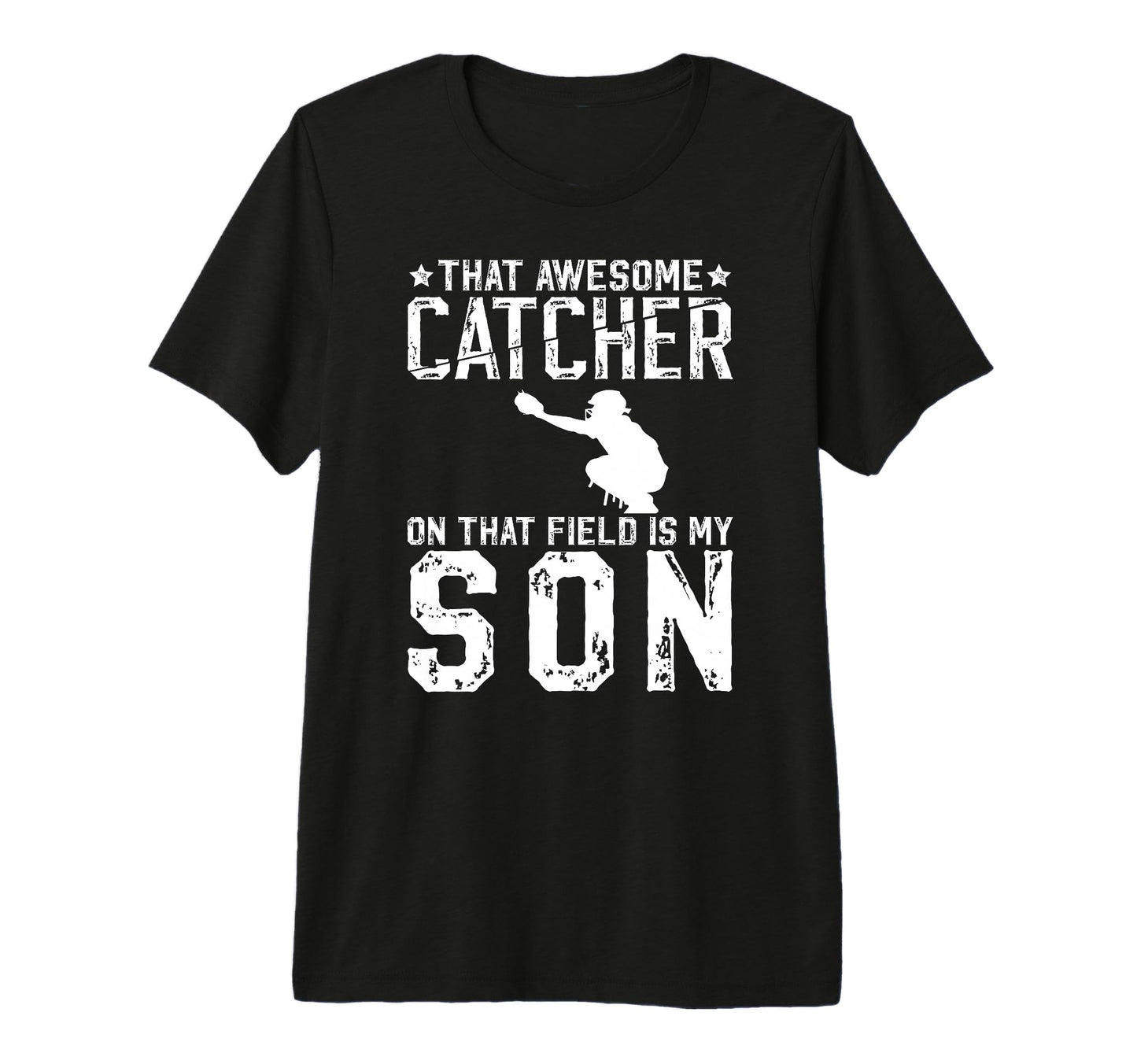 Mens Baseball Catcher Dad Proud T-Shirt - Streetwear Style Men Women - T-Shirt, Sweatshirt, Hoodie