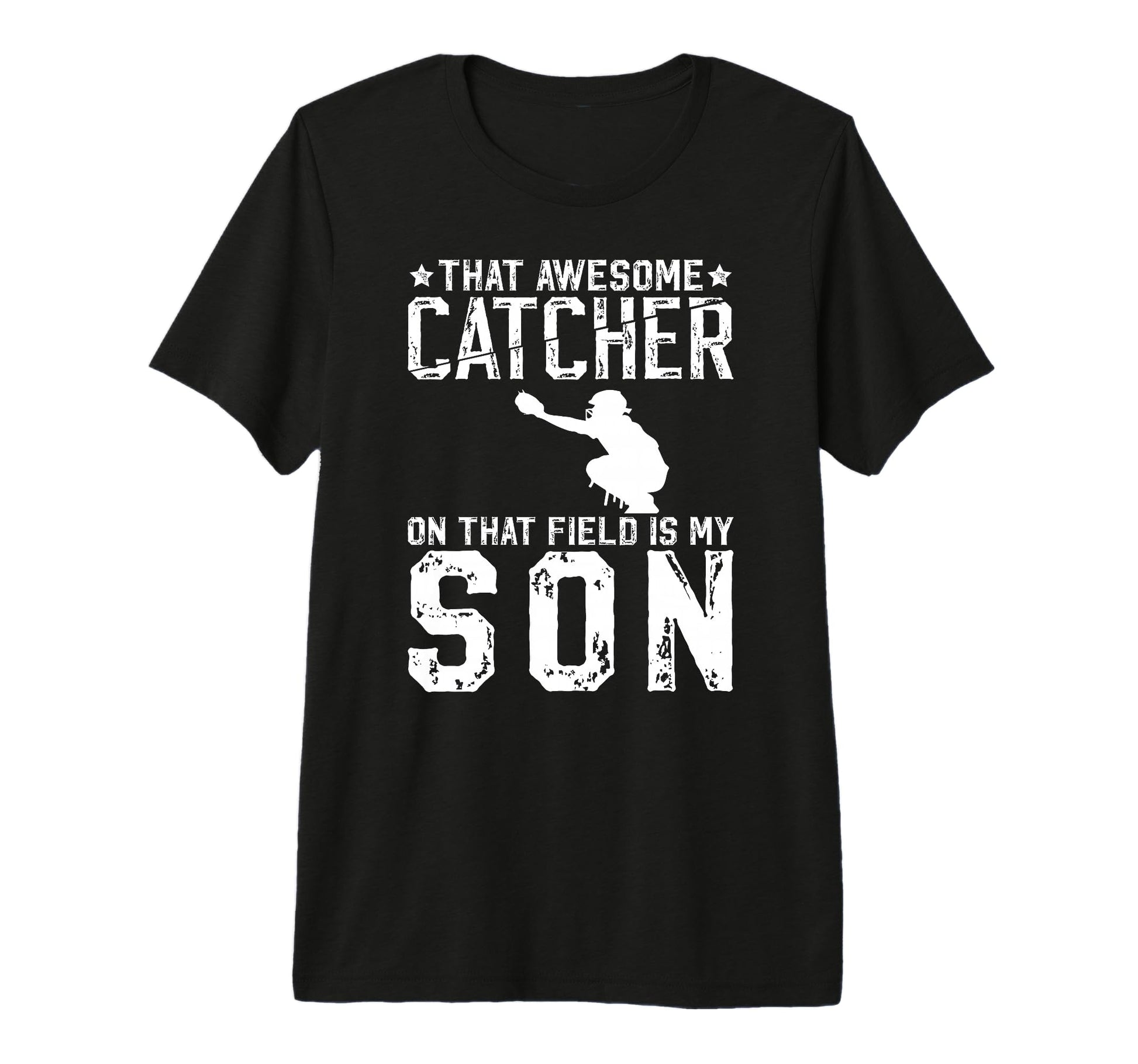 Mens Baseball Catcher Dad Proud T-Shirt - Streetwear Style Men Women - T-Shirt, Sweatshirt, Hoodie