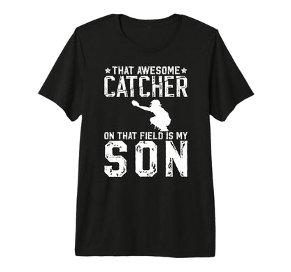 Mens Baseball Catcher Dad Proud T-Shirt - Streetwear Style Men Women - T-Shirt, Sweatshirt, Hoodie