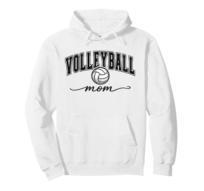 Volleyball Mom Game Day High School College Hoodie - Unique Graphic Unisex - T-Shirt, Sweatshirt, Hoodie