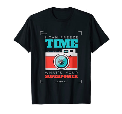 Camera I Photography Photo T-Shirt - Fun Novelty Design Men Women - T-Shirt, Sweatshirt, Hoodie