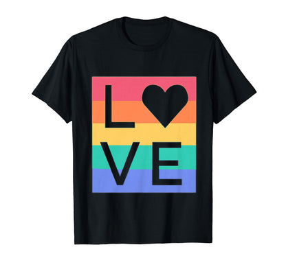 Love Pride Day Rainbow Lgbtq Love T-Shirt - Custom Art Print Unisex - T-Shirt, Sweatshirt, Hoodie