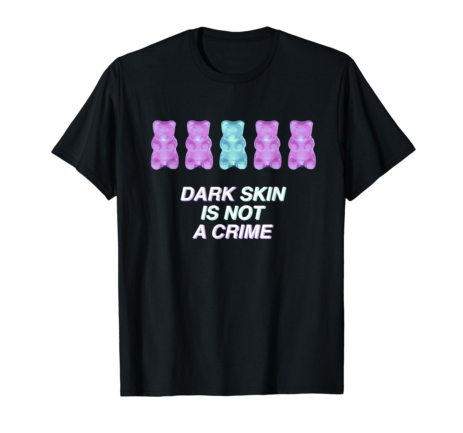 Dark Skin Is Not Crime Aesthetic T-Shirt - Fun Novelty Design Men Women - T-Shirt, Sweatshirt, Hoodie