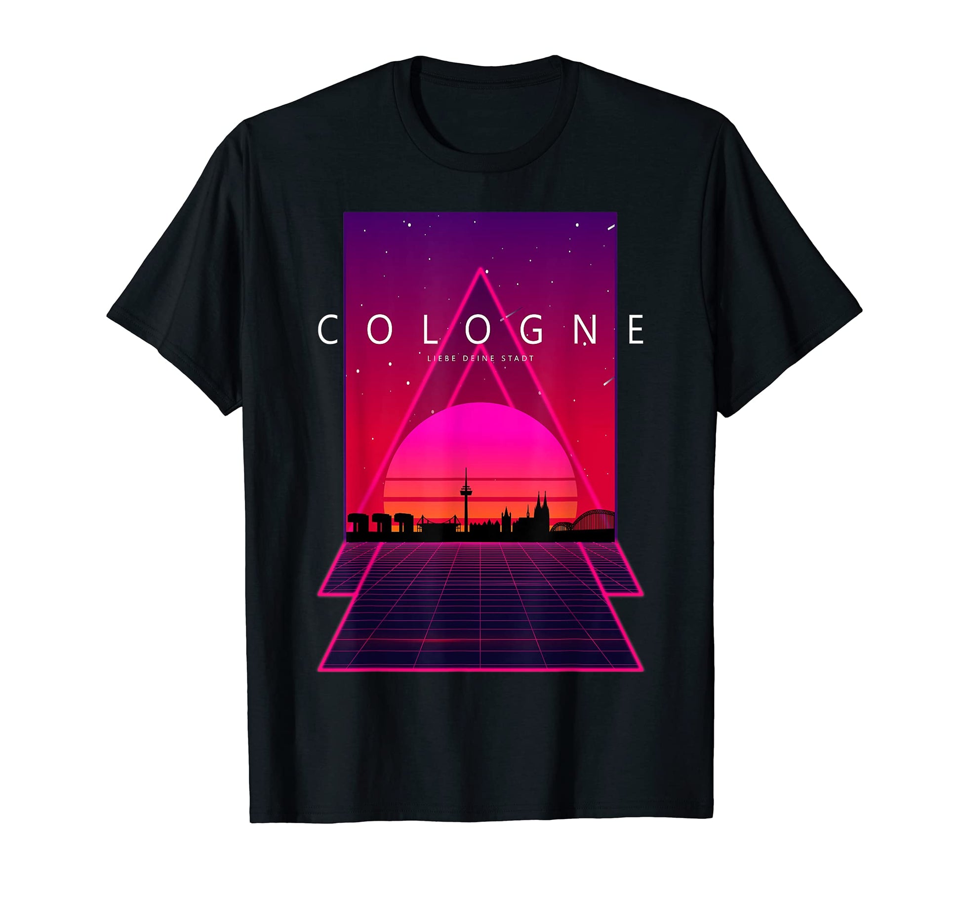 Cologne Skyline 80S 90S Vaporwave T-Shirt - Streetwear Style for Adults - T-Shirt, Sweatshirt, Hoodie